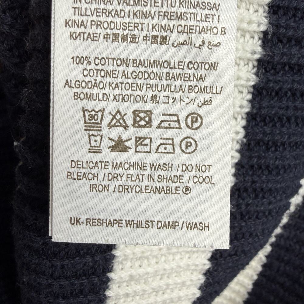 Boden Crewneck Sweater US Size 6 Cotton Ribbed Blue Striped Jumper Nautical Prep - Picture 8 of 10